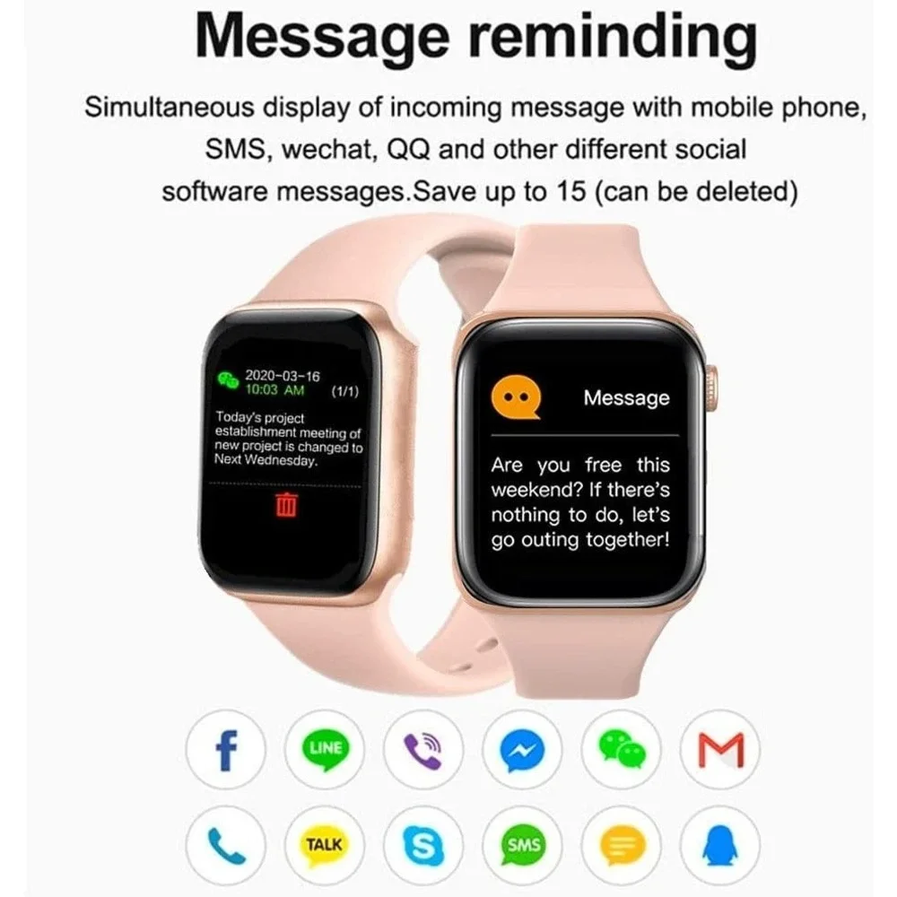 2025‎ Smart Watch For Women, Waterproof Smartwatch Bluetooth iPhone Samsung Pink